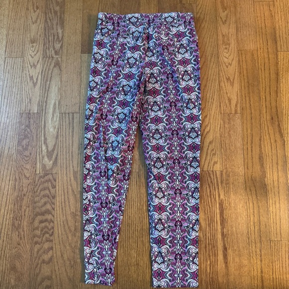 Sharagano Leggings with Pink and Black Pattern Womens Size 8 - Picture 3 of 5